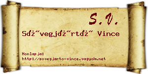 Sövegjártó Vince névjegykártya
