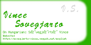 vince sovegjarto business card